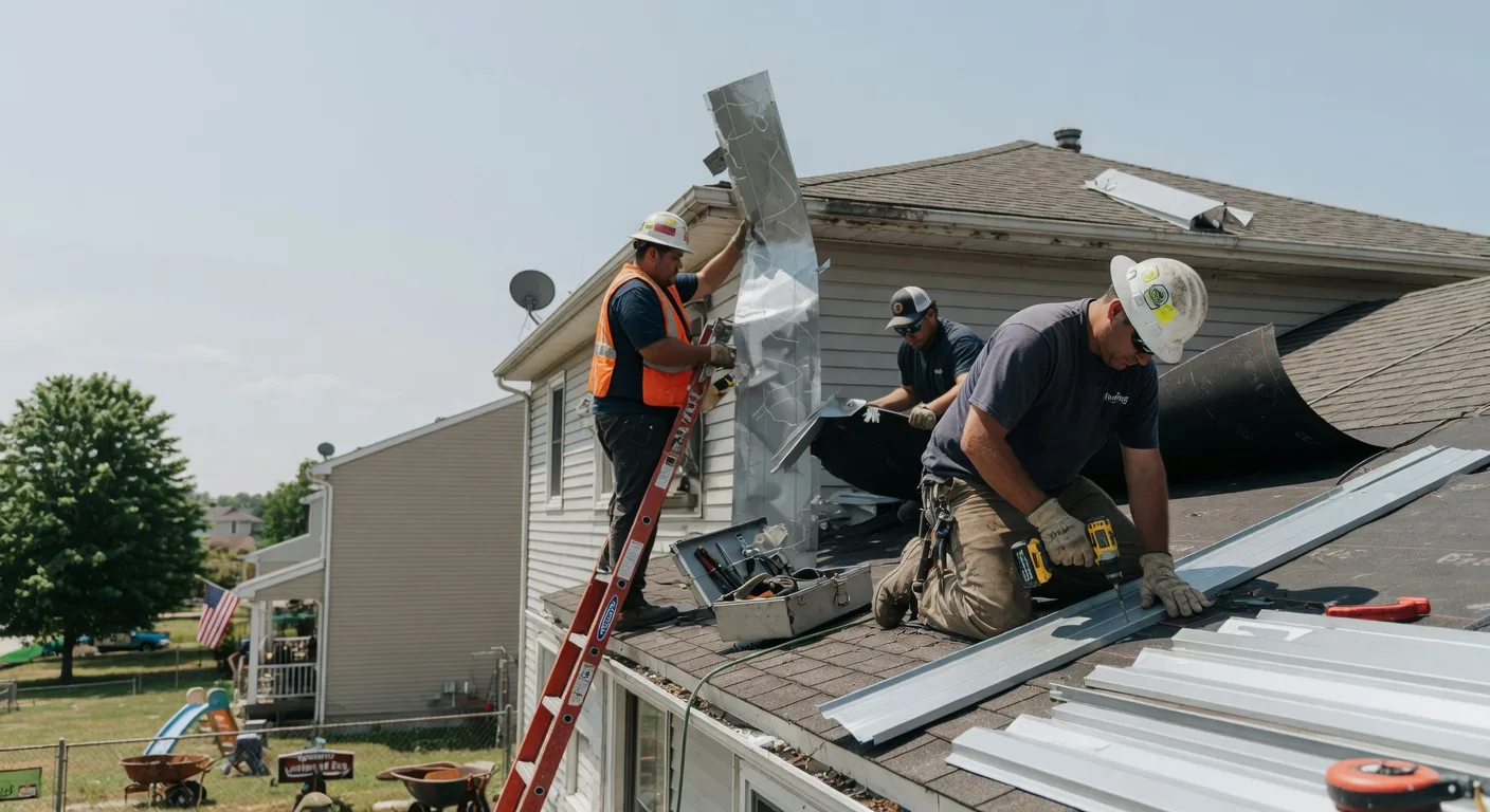 Storm Damage Metal Roof Repair in Vestaburg, MI